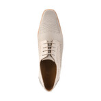 Gutta  // Mens Leather And Textile Lizard Print Casual Dress Shoes // Beige (US: 9.5)