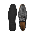 Megaball// Tuxedo Canvas & Leather Slip-on Shoes // Black (US: 9.5)