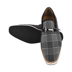 Megaball// Tuxedo Canvas & Leather Slip-on Shoes // Black (US: 9.5)