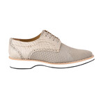 Gutta  // Mens Leather And Textile Lizard Print Casual Dress Shoes // Beige (US: 13)