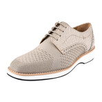 Gutta  // Mens Leather And Textile Lizard Print Casual Dress Shoes // Beige (US: 9.5)