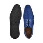 Gutta  // Mens Leather And Textile Lizard Print Casual Dress Shoes // Royal (US: 12)