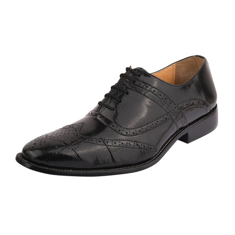 Dallas // Men’s Leather Lace-Up Dress Shoes // Black (US: 8.5)