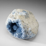 Blue Celestite Cluster Geode From Madagascar