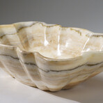 Genuine Polished White Banded Onyx Bowl from Pakistan