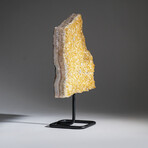 Citrine Quartz Crystal Cluster on Metal Stand (12", 5.7 lbs)