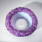 Genuine Amethyst Crystal Cluster Large Bowl