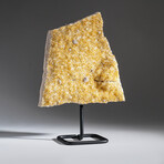 Citrine Quartz Crystal Cluster on Metal Stand (12", 5.7 lbs)