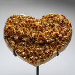 Genuine Citrine Cluster Heart on Stand from Brazil