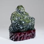 Genuine Polished Hand Carved Nephrite Jade Buddha