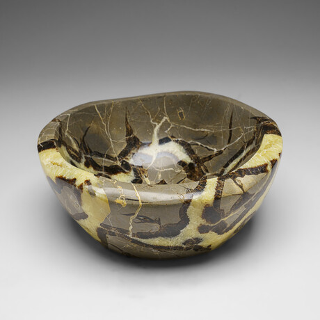 Genuine Polished Septarian Bowl from Madagascar