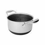 DiamondClad by Livwell 3-Quart Hybrid Nonstick Stainless Steel Pot and Lid