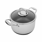 DiamondClad by Livwell 6-Quart Hybrid Nonstick Stainless Steel Pot and Lid