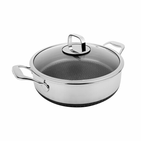 DiamondClad by Livwell 5-Quart Hybrid Nonstick Stainless Steel Saute Pan and Lid