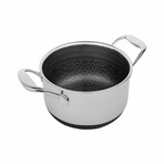 DiamondClad by Livwell 3-Quart Hybrid Nonstick Stainless Steel Pot and Lid