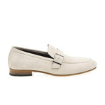 Genuine Suede Leather Single Monk Strap Shoes // Beige (Euro: 45)