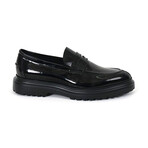 Genuine Leather Penny Shoes // Patent Leather // Black (Euro: 41)