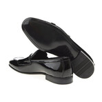 Genuine Leather Double Monk Strap Shoes // Patent Leather // Black (Euro: 45)