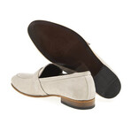 Genuine Suede Leather Single Monk Strap Shoes // Beige (Euro: 45)