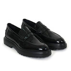 Genuine Leather Penny Shoes // Patent Leather // Black (Euro: 42)