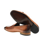 Genuine Leather Double Monk Strap Shoes // Tan (Euro: 44)