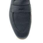 Genuine Leather Penny Loafers // Navy Blue (Euro: 40)