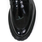 Genuine Leather Penny Shoes // Patent Leather // Black (Euro: 42)