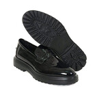 Genuine Leather Penny Shoes // Patent Leather // Black (Euro: 44)