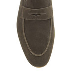 Genuine Suede Leather Penny Loafers // Green (Euro: 44)