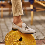 Genuine Suede Leather Tassel Loafers // Beige (Euro: 42)