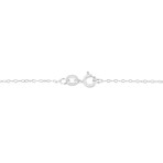 14K White Gold Lab-Grown Diamond Modern Bezel-Set Solitaire Pendant Necklace I // 16"-18"