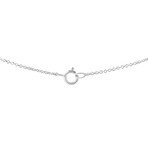 14k White Gold Lab-Grown Heart-Shape Diamond Solitaire Pendant Necklace // 18"