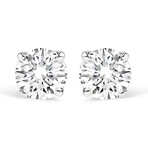 925 Sterling Silver Round Lab-Grown Diamond Classic 4-Prong Solitaire Stud Earrings II