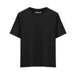 Set of 2 // Basic Crewneck Short Sleeve T-Shirt // Black + White (S)