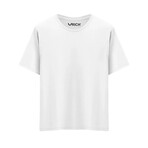 Set of 4 // Basic Crewneck Short Sleeve T-Shirt // White + Black + Anthracite + Gray (3XL)