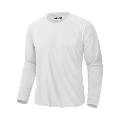 Basic Crewneck Long Sleeve T-Shirt // White (S)