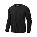 Set of 3 // Basic Crewneck Long Sleeve T-Shirt // White + Black + Smoked (M)