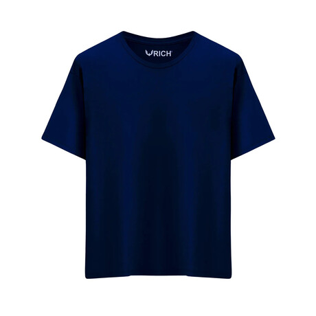 Basic Crewneck Short Sleeve T-Shirt // Navy (S)