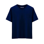 Basic Crewneck Short Sleeve T-Shirt // Navy (3XL)