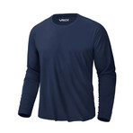 Set of 3 // Basic Crewneck Long Sleeve T-Shirt // White+ Black + Navy (M)