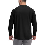 Basic Crewneck Long Sleeve T-Shirt  // Black (XL)