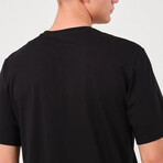 Basic Crewneck Short Sleeve T-Shirt // Black (3XL)