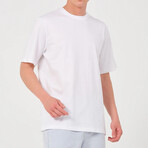 Basic Crewneck Short Sleeve T-Shirt  // White (XL)