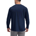 Basic Crewneck Long Sleeve T-Shirt // Navy (M)