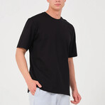 Set of 2 // Basic Crewneck Short Sleeve T-Shirt // Black + White (M)