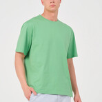 Basic Crewneck Short Sleeve T-Shirt // Green (3XL)