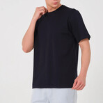 Basic Crewneck Short Sleeve T-Shirt // Navy (M)