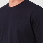 Basic Crewneck Short Sleeve T-Shirt // Navy (L)