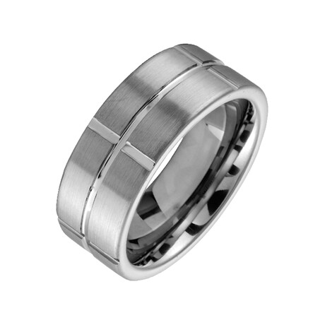 Tungsten Carbide Band // Silver (6.75)