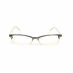 Unisex // Pearl Rectangular Reading Glasses // Gray & Ivory (Clear +1.00)